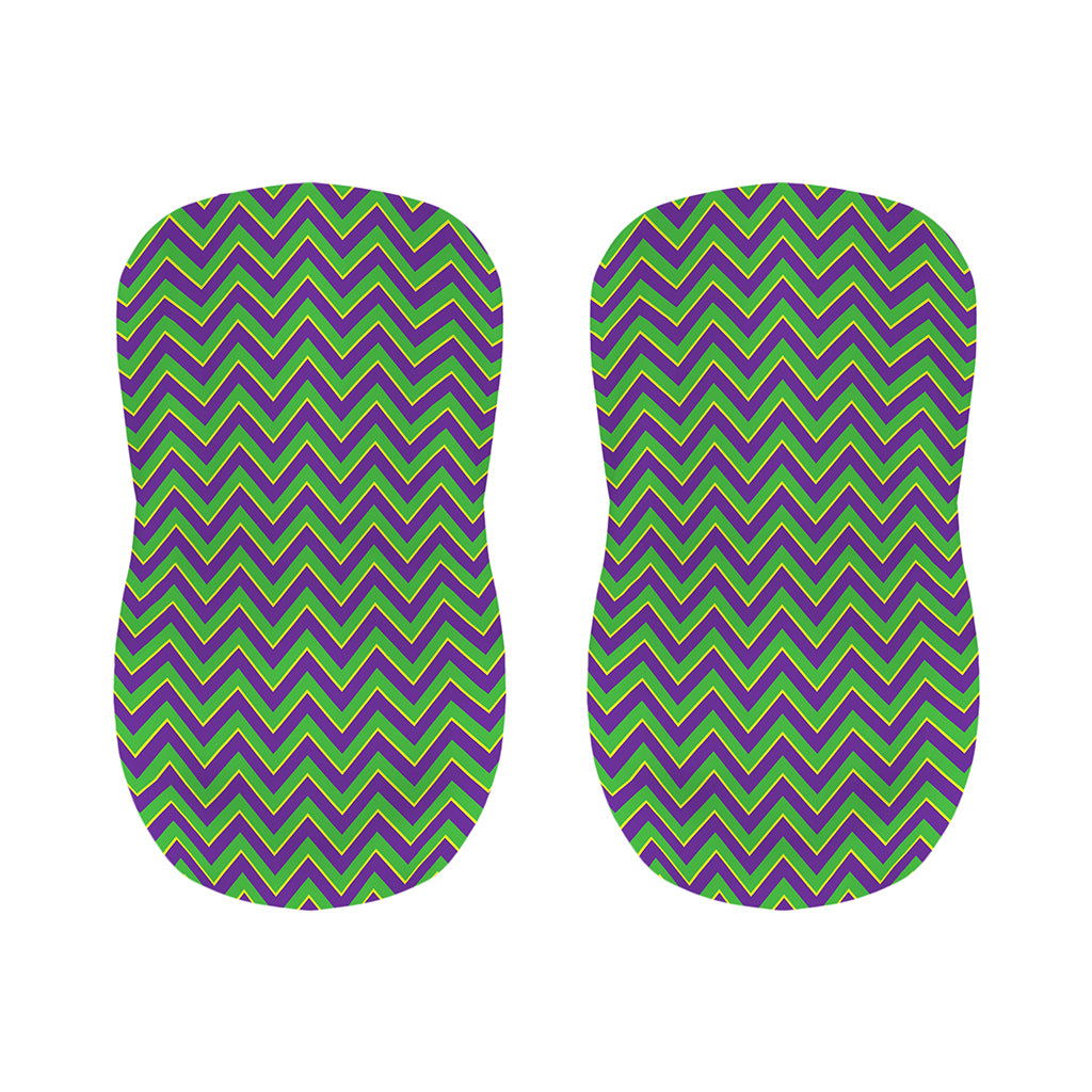 Mardi Gras Zigzag Pattern Print Bar Stool Covers