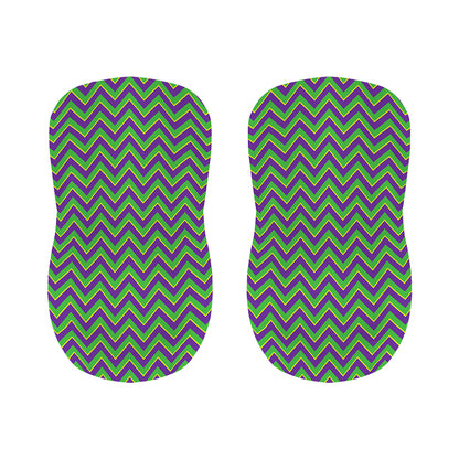 Mardi Gras Zigzag Pattern Print Bar Stool Covers