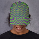 Mardi Gras Zigzag Pattern Print Baseball Cap