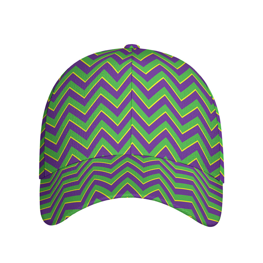 Mardi Gras Zigzag Pattern Print Baseball Cap