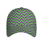 Mardi Gras Zigzag Pattern Print Baseball Cap