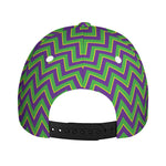 Mardi Gras Zigzag Pattern Print Baseball Cap