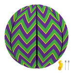 Mardi Gras Zigzag Pattern Print Basketball