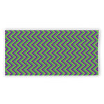 Mardi Gras Zigzag Pattern Print Beach Towel