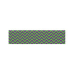 Mardi Gras Zigzag Pattern Print Bed Runner