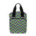 Mardi Gras Zigzag Pattern Print Bible Tote Bag