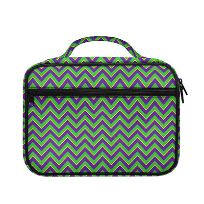 Mardi Gras Zigzag Pattern Print Briefcase Bible Bag