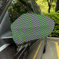 Mardi Gras Zigzag Pattern Print Car Side Mirror Covers