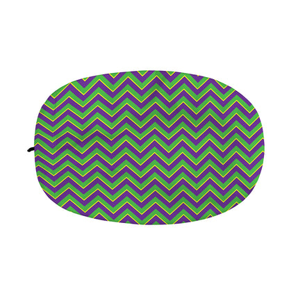 Mardi Gras Zigzag Pattern Print Car Side Mirror Covers