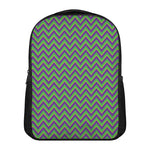 Mardi Gras Zigzag Pattern Print Casual Backpack