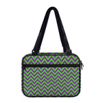 Mardi Gras Zigzag Pattern Print Double Strap Bible Bag