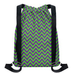 Mardi Gras Zigzag Pattern Print Drawstring Backpack