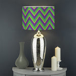 Mardi Gras Zigzag Pattern Print Drum Lamp Shade