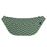 Mardi Gras Zigzag Pattern Print Fanny Pack