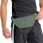 Mardi Gras Zigzag Pattern Print Fanny Pack