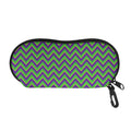 Mardi Gras Zigzag Pattern Print Glasses Case