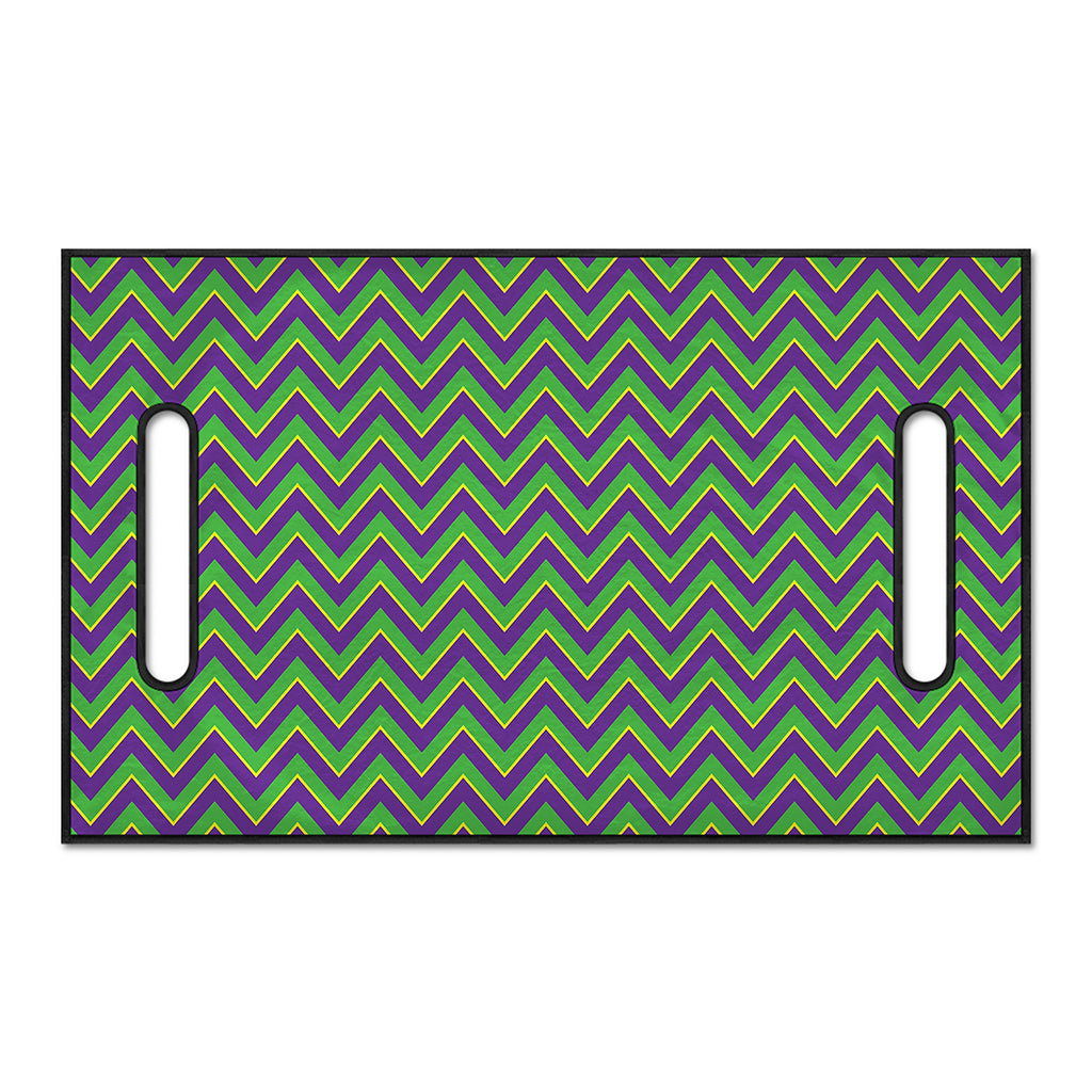 Mardi Gras Zigzag Pattern Print Golf Cart Seat Cover