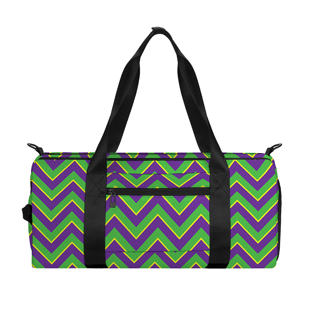 Mardi Gras Zigzag Pattern Print Gym Bag