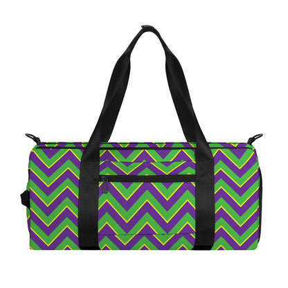 Mardi Gras Zigzag Pattern Print Gym Bag