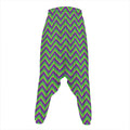 Mardi Gras Zigzag Pattern Print Hammer Pants
