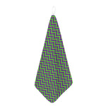 Mardi Gras Zigzag Pattern Print Hand Towel