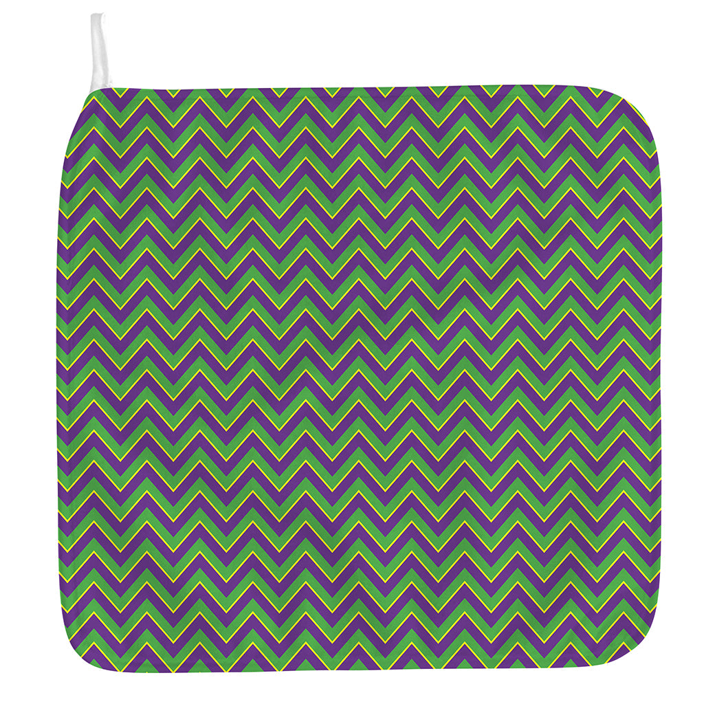 Mardi Gras Zigzag Pattern Print Hand Towel