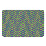 Mardi Gras Zigzag Pattern Print Indoor Door Mat