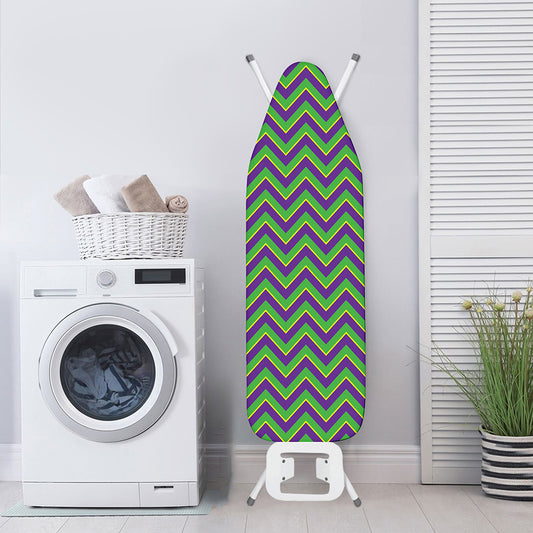 Mardi Gras Zigzag Pattern Print Ironing Board Cover
