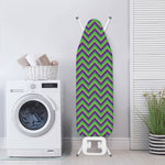 Mardi Gras Zigzag Pattern Print Ironing Board Cover