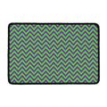 Mardi Gras Zigzag Pattern Print Kitchen Mat
