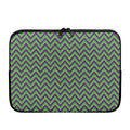 Mardi Gras Zigzag Pattern Print Laptop Sleeve