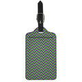 Mardi Gras Zigzag Pattern Print Luggage Tag
