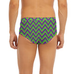 Mardi Gras Zigzag Pattern Print Men's Briefs