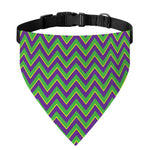 Mardi Gras Zigzag Pattern Print Over The Collar Dog Bandana