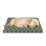 Mardi Gras Zigzag Pattern Print Pet Cooling Mat Cover