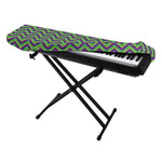 Mardi Gras Zigzag Pattern Print Piano Keyboard Cover