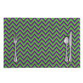Mardi Gras Zigzag Pattern Print Placemat