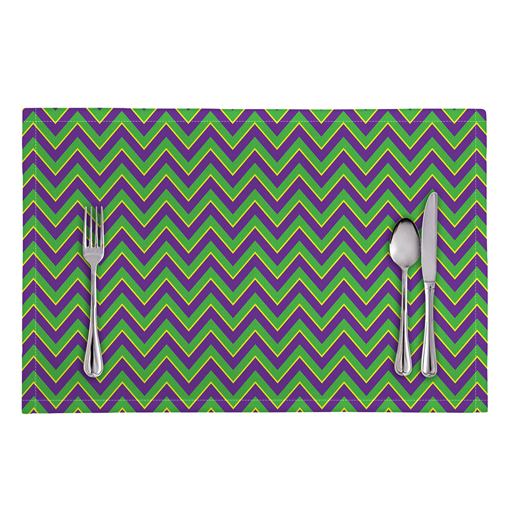 Mardi Gras Zigzag Pattern Print Placemat
