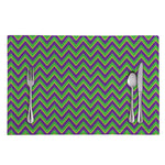 Mardi Gras Zigzag Pattern Print Placemat