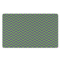 Mardi Gras Zigzag Pattern Print Polyester Doormat