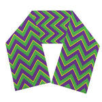 Mardi Gras Zigzag Pattern Print Scarf