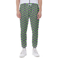 Mardi Gras Zigzag Pattern Print Joggers