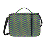 Mardi Gras Zigzag Pattern Print Shoulder Strap Bible Bag