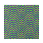 Mardi Gras Zigzag Pattern Print Silk Bandana