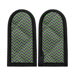 Mardi Gras Zigzag Pattern Print Skillet Handle Cover