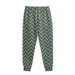 Mardi Gras Zigzag Pattern Print Sweatpants
