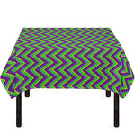 Mardi Gras Zigzag Pattern Print Tablecloth