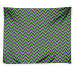 Mardi Gras Zigzag Pattern Print Tapestry