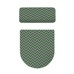 Mardi Gras Zigzag Pattern Print Toilet Lid And Tank Cover Set