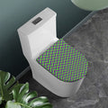 Mardi Gras Zigzag Pattern Print Toilet Lid Cover